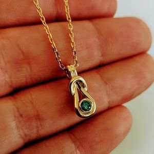 Genuine Blue Diamond and Solid Gold Pendant 💜